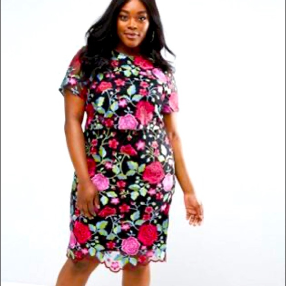 River Island Floral Double Layer MIDI Dress